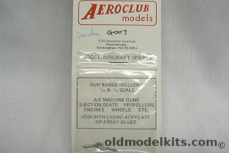 Aeroclub 1/72 Two Spandau Machine Guns, AG003 plastic model kit
